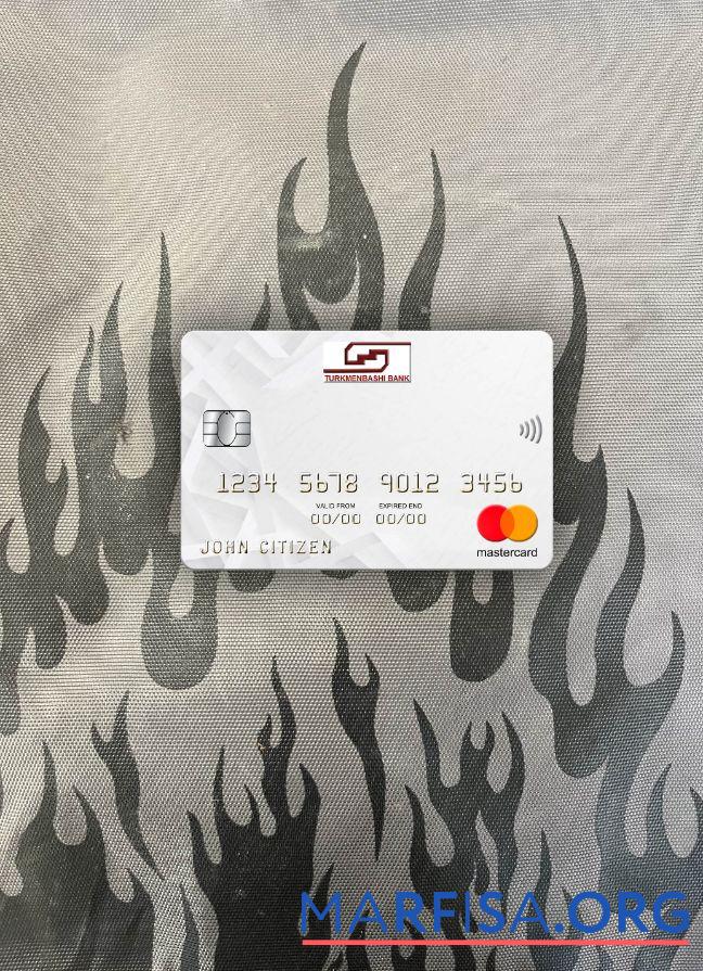 Downloadable Turkmenistan Turkmenbashi Bank mastercard photolook front example